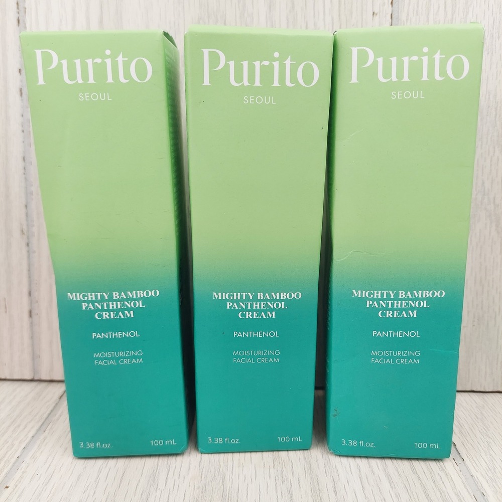 Purito Mighty Bamboo Panthenol Cream 100ml Each Moisturizing Face Cream 3 Pack